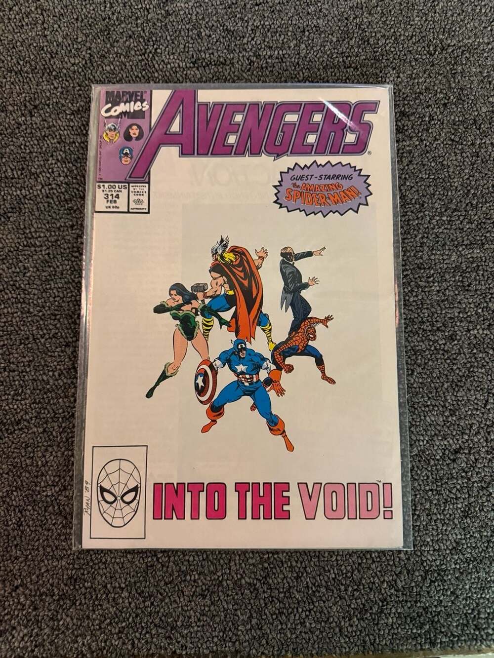 Marvel Comics Avengers #314 Into The Void! Comic Book 1989